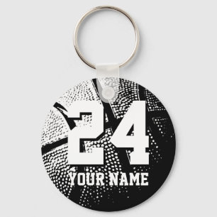 Basketbal-sleutelhangers met nummer 24 Aanpasbaa Sleutelhanger