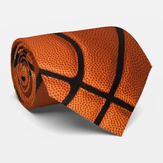Basketbal Sluiten Uitzicht Aangepast Stropdas (Opgerold)