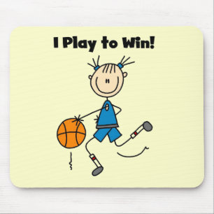 Basketbal Speel om te Winnen T-shirts en Cadeaus Muismat