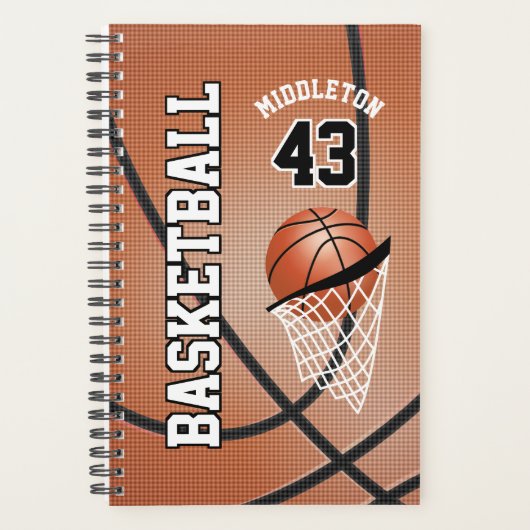 Basketbal spel aanpassen - Bruin Planner (Voorkant)
