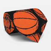 Basketbal Spel Dag Designer Satijnen stropdas (Opgerold)