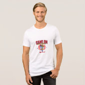 Basketbal spel op T-shirt (Voorkant volledig)