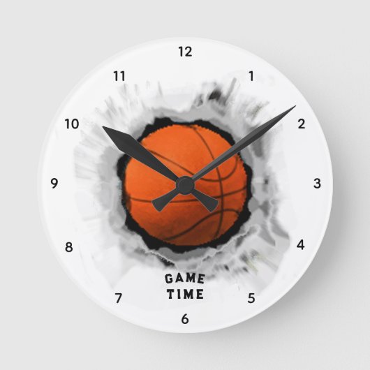 Basketbal Spel Tijd Ronde Klok (Voorkant)