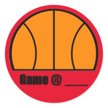 Basketbal Spel Tijd Sticker