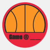 Basketbal Spel Tijd Sticker (Voorkant)