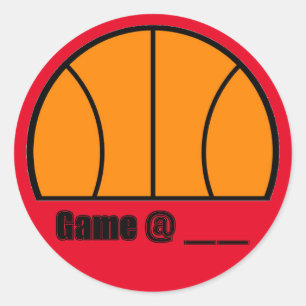 Basketbal Spel Tijd Sticker