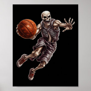 Basketbal spelen Cool Grappig Halloween 1 Poster