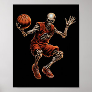Basketbal spelen Cool Grappig Halloween Poster