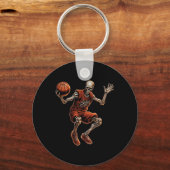 Basketbal spelen Cool Grappig Halloween Sleutelhanger (Voorkant)