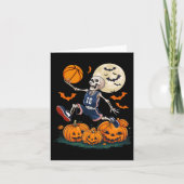 Basketbal spelen Halloween Mannen Boys Basketbal Kaart (Voorkant)