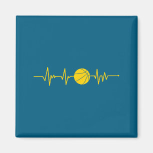 Basketbal Speler Coach Fan Basket Ontwerp Magneet