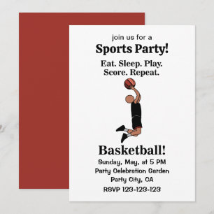 Basketbal Speler Jongens Sport Feestje Kaart