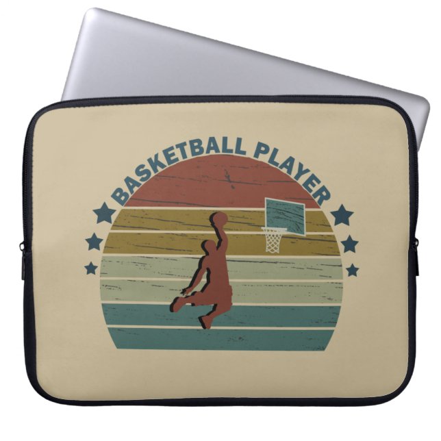 basketbal  speler laptop sleeve (Voorkant)