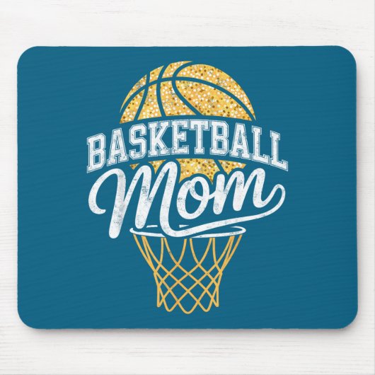 Basketbal Speler Moeder Hoops Muismat (Voorkant)
