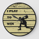 Basketbal  speler retro zonsondergang grote klok (Voorkant)