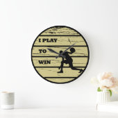 Basketbal  speler retro zonsondergang grote klok (Huis)