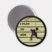 Basketbal  speler retro zonsondergang magneet (Voorkant / Achterkant)