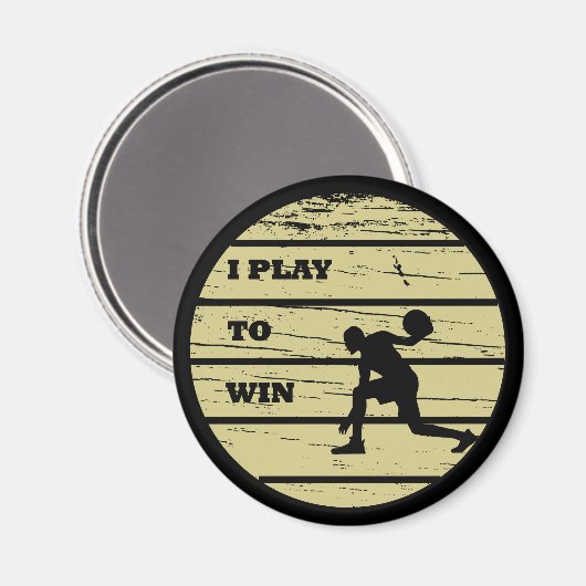 Basketbal  speler retro zonsondergang magneet (Voorkant / Achterkant)