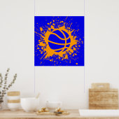 basketbal spetter poster (Keuken)