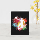 Basketbal Splash Waterverf Kaart (Gele Bloem)