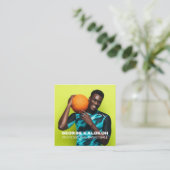 Basketbal Sport Atleet Personal Trainer Coach Vierkante Visitekaartje (Staand voorkant)