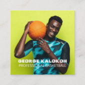Basketbal Sport Atleet Personal Trainer Coach Vierkante Visitekaartje (Voorkant)