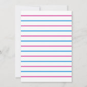 Basketbal Sport Baby Gender Reveal Kaart (Achterkant)