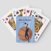 Basketbal Sport bal en speler Personaliseren Pokerkaarten (Achterkant)