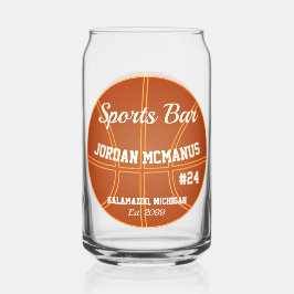 Basketbal Sport Bar Bier Blikvorm Glas