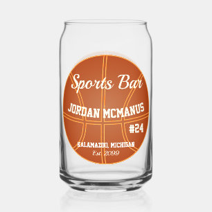 Basketbal Sport Bar Bier Blikvorm Glas