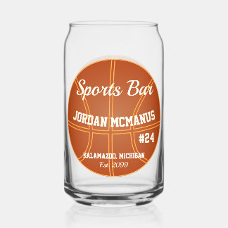 Basketbal Sport Bar Bier Blikvorm Glas