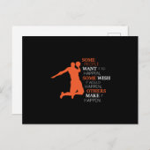 Basketbal Sport Basketbal Team Speler Gift Idee Briefkaart (Voorkant / Achterkant)