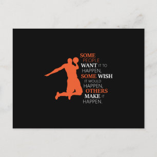 Basketbal Sport Basketbal Team Speler Gift Idee Briefkaart