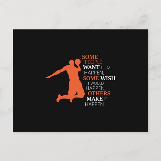 Basketbal Sport Basketbal Team Speler Gift Idee Briefkaart (Voorkant)