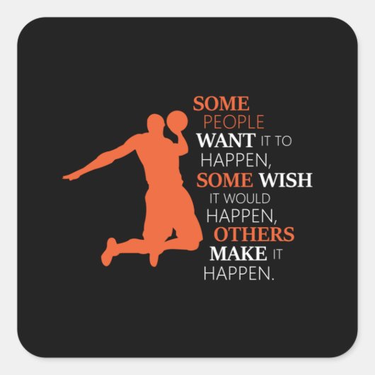 Basketbal Sport Basketbal Team Speler Gift Idee Vierkante Sticker (Voorkant)