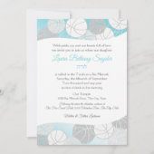 Basketbal Sport Bat Mitswa blauw en zilver Kaart (Voorkant)