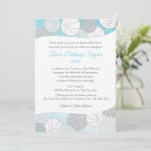 Basketbal Sport Bat Mitswa blauw en zilver Kaart (Staand voorkant)