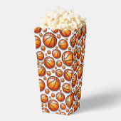 Basketbal sport betegeld patroon bedankdoosjes (Popped)