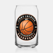 Basketbal Sport Bier Kan Glas Drinkware (Achterkant)
