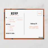 Basketbal Sport Bruiloft RSVP Briefkaart (Achterkant)