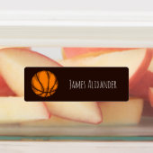 Basketbal Sport Eenvoudige naam Kinderen labels (Aangebracht)