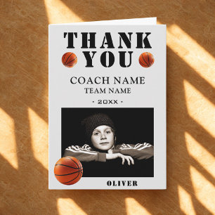Basketbal Sport Foto Coach Bedankkaart
