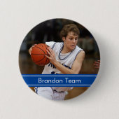 Basketbal Sport Foto Ronde Button 5,7 Cm (Voorkant)