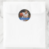 Basketbal Sport Foto Ronde Sticker (Tas)