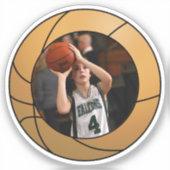 Basketbal Sport Foto Sticker (Voorkant)