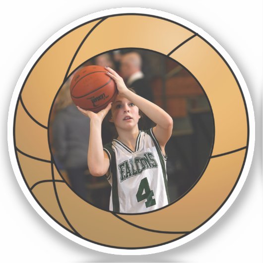 Basketbal Sport Foto Sticker (Voorkant)