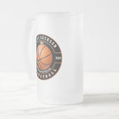 Basketbal Sport Frosted Bier Mok Glas Drinkware (Voorkant links)