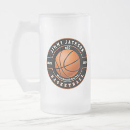 Basketbal Sport Frosted Bier Mok Glas Drinkware