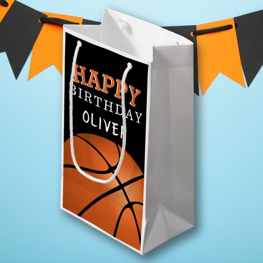 Basketbal Sport Gelukkige Verjaardag Naam Klein Cadeauzakje