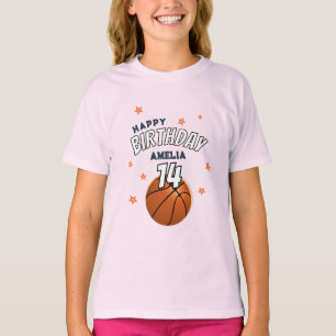 Basketbal Sport Happy Birthday Girl T-shirt